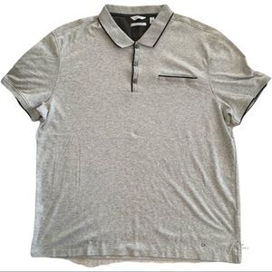 Calvin Klein Mens XLarge liquid touch gray polo